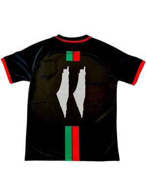 Palestine maglia da trasferta divisa da calcio nera seconda maglia sportiva da calcio da uomo 2024-2025